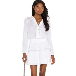 rails long sleeve white dress
